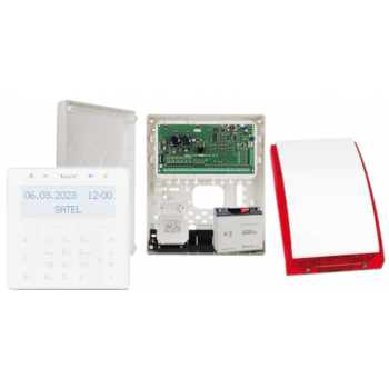ZESTAW ALARMOWY SATEL INTEGRA 256 PLUS + INT-KSG2R-W + OPU-3P + AWT800 + 17Ah + SYRENA SP-4001R